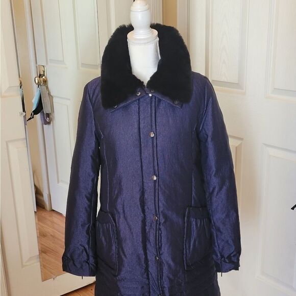 VIA SPIGA WOMEN'S DOWN COAT W/ GENUINE FUR COLLAR - Picture 5 of 6